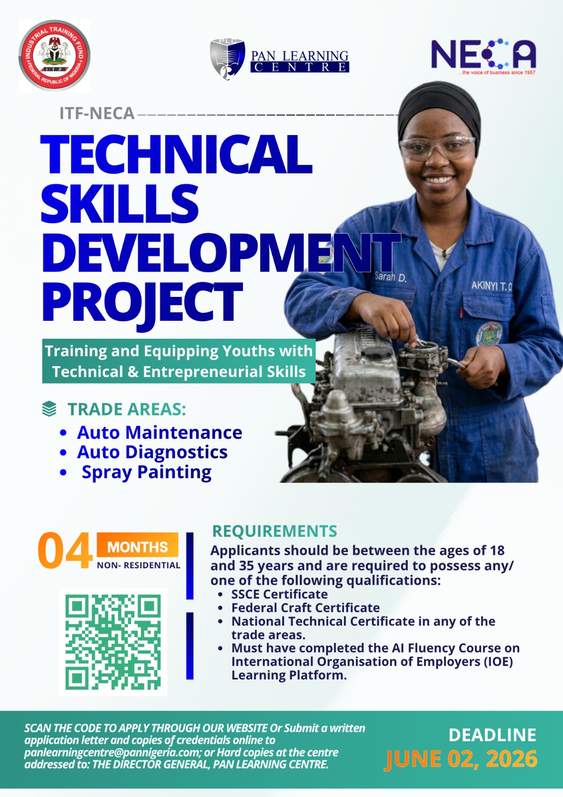 Technical Skills Development Project training flyer